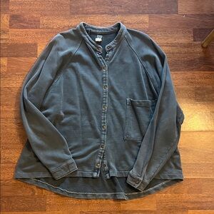 Free People Sweatshirt Snap Up Size M